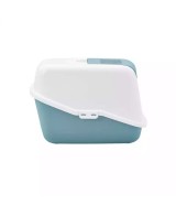 ARENERO PARA GATOS NESTOR BLANCO AZUL 56X39X38.5CM