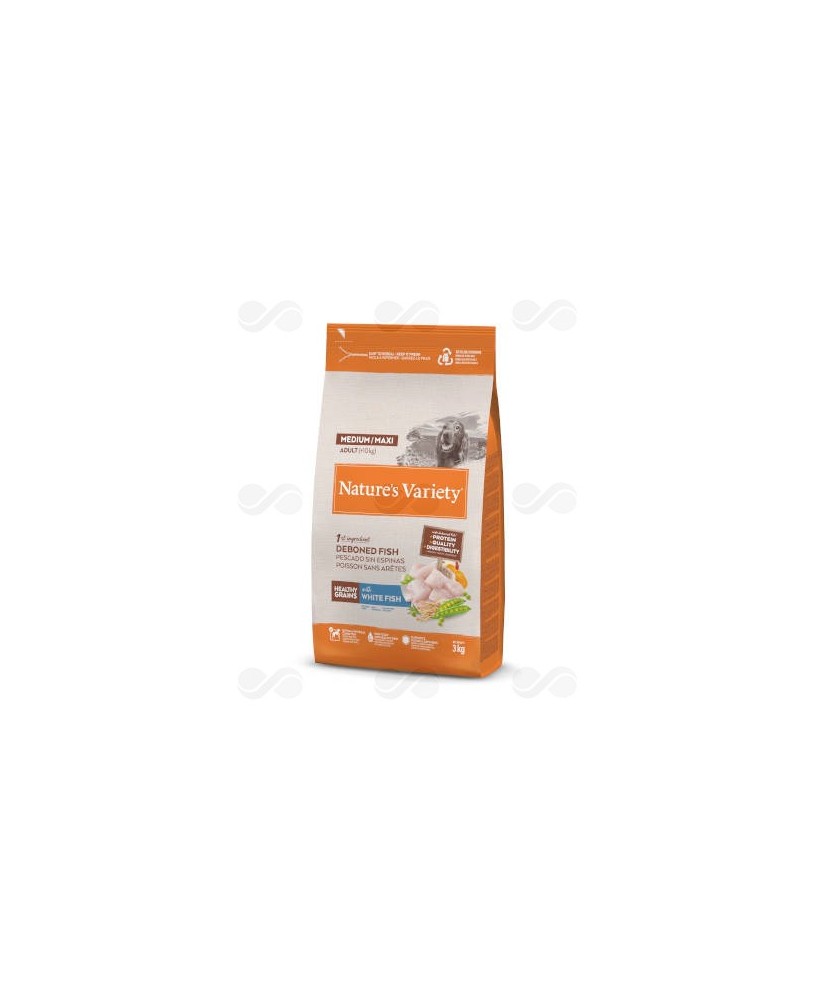 NVARIETY DOG GRAIN MED ADULT WHITE FISH 3KG*5