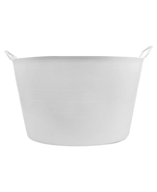 CAPAZO 65LT CON ASAS PLASTICO USO ALIMENTARIO BLANCO