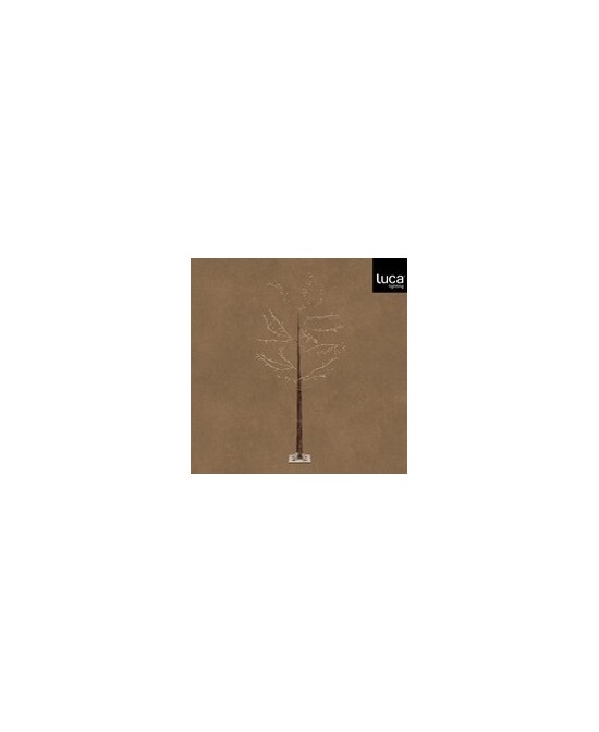 ARBOL LED NEVADO MARRON LUZ CALIDA BLANCA