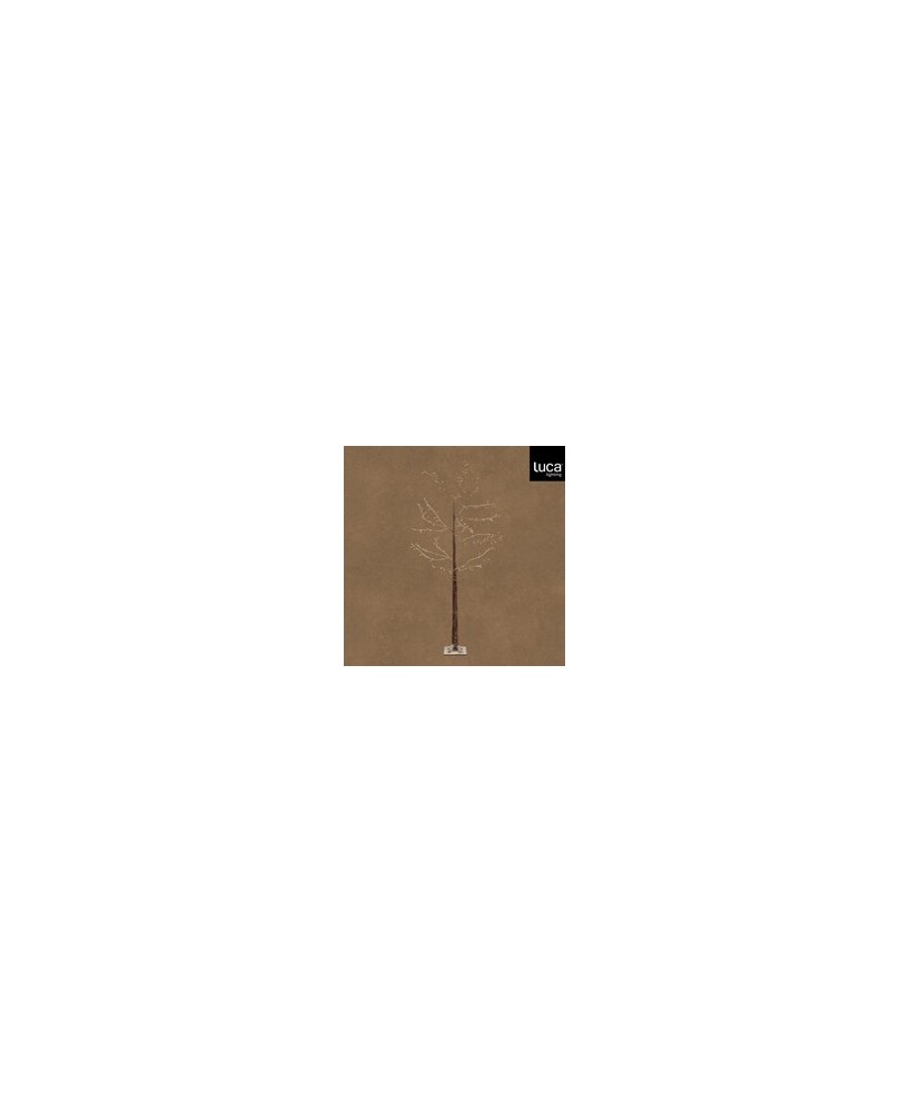 ARBOL LED NEVADO MARRON LUZ CALIDA BLANCA