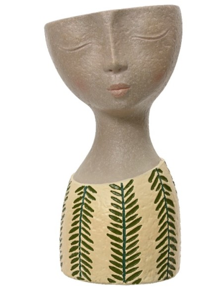 JARRÓN CABEZA 16X14.4X28CM