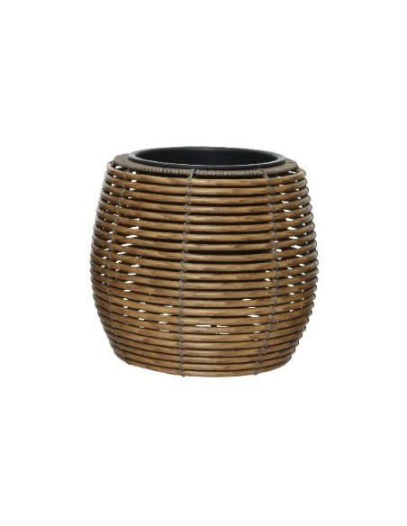 Macetero Jolie Mimbre Redondo 28x26 cm  Elegancia Natural para Plantas

