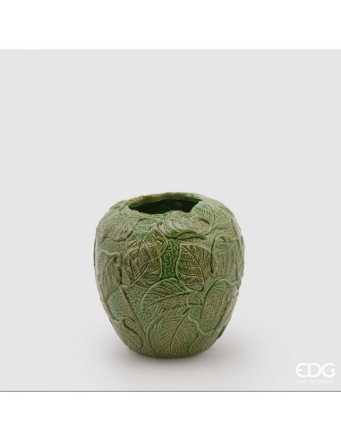 VASO CHAKRA FOGLIE VERDE 21X21CM