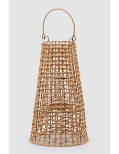 LINTERNA NATURAL CON MANGO MARRON CLARO