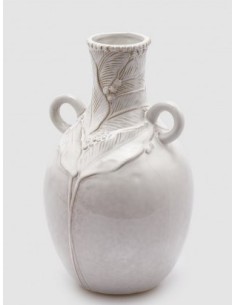 VASO AMISH ANFORA BLANCO 25.5X15CM