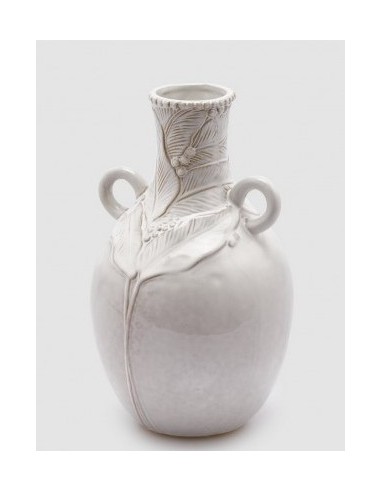 VASO AMISH ANFORA BLANCO 25.5X15CM