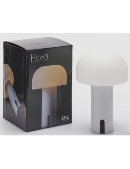 LAMPARA DE MESA USB HONGO BLANCA