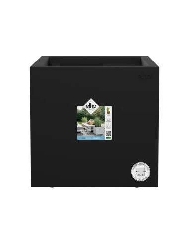 Maceta Vivo Cuadrado Negra 40cm | Maceta Moderna y Elegante para Jardín y Terraza | Endanea Garden

