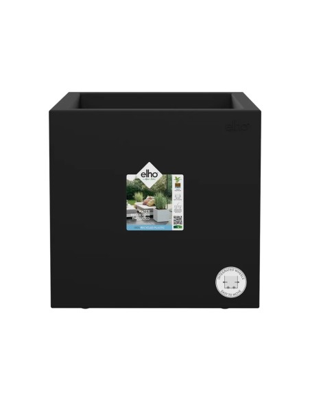 Maceta Vivo Cuadrado Negra 40cm | Maceta Moderna y Elegante para Jardín y Terraza | Endanea Garden

