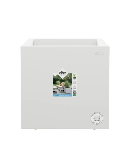 Maceta Cuadrado Blanco 30cm | Maceta Moderna y Resistente para Jardín y Interior | Endanea Garden

