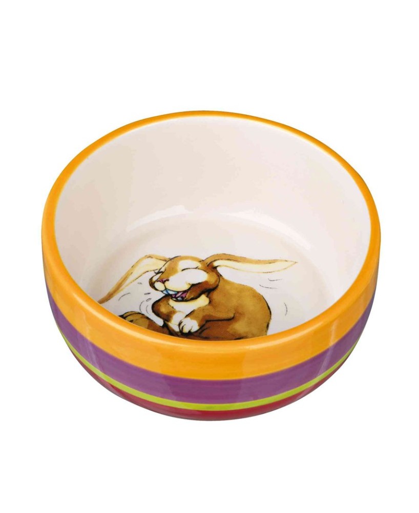 COMEDERO CERAM HAMSTER 80ML/8CM COLORES CRE