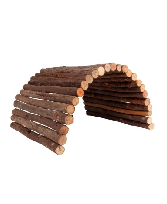 Puente Flexible Natural Living 22x10 cm para Conejos y Roedores  Material Natural y Seguro

