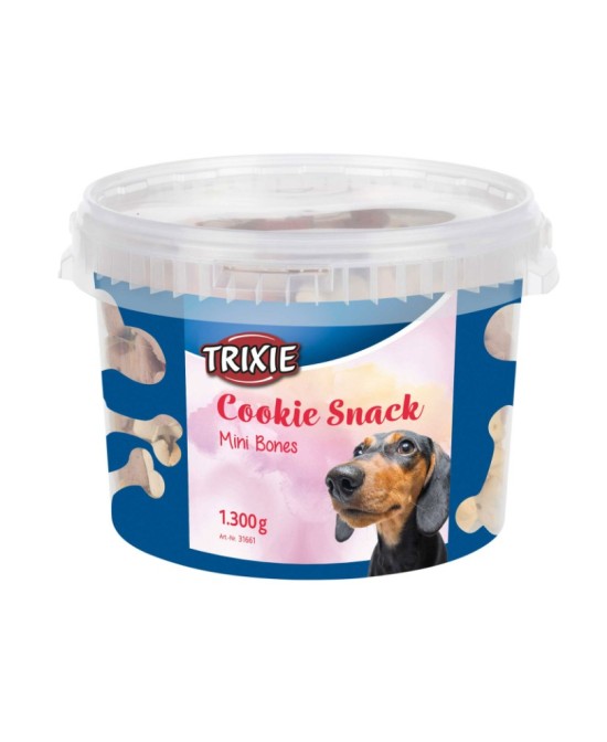 Cubo Snacks Galleta Mini Huesos para Perros | Premio Natural en Endanea Mascotas
