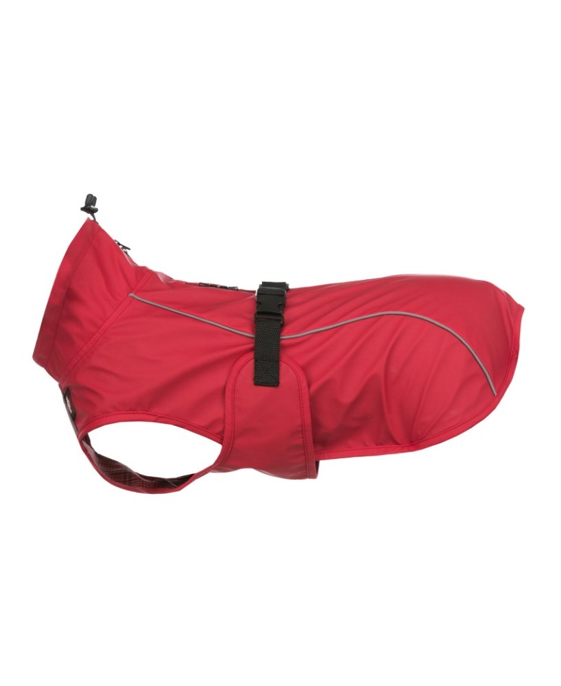 Impermeable Vimy Rojo L para Perros Grandes Protección contra Lluvia y Viento