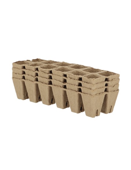 Semillero de Turba 12 Alveolos Alargado Esschert | Ideal para Germinación Eficiente  Endanea Garden

