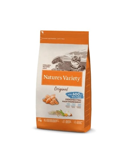 Original Sterilized Salmon 3 kg | Alimento para Gatos Esterilizados | Natures Variety en Endanea Mascotas