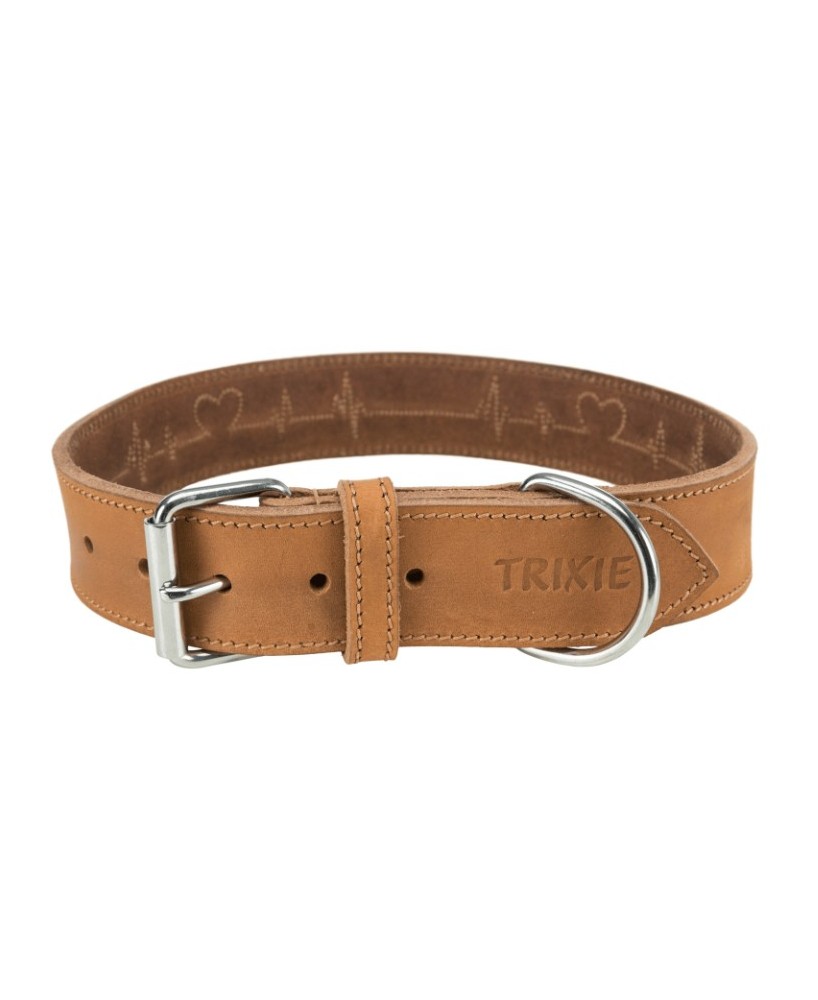 COLLAR PIEL RUSTIC MARRON L-XL
