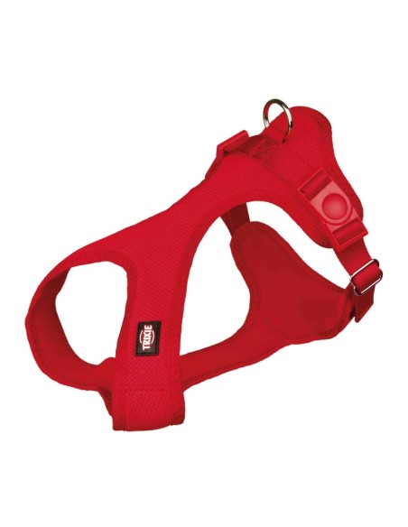 Arnés Suave S Rojo 33 a 50 cm para Perros Pequeños Ajustable y Cómodo Endanea Mascotas