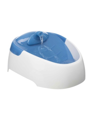 Fuente Automática Duo Extrem 1L Blanco-Azul  Agua Fresca y Filtrada para Mascotas

