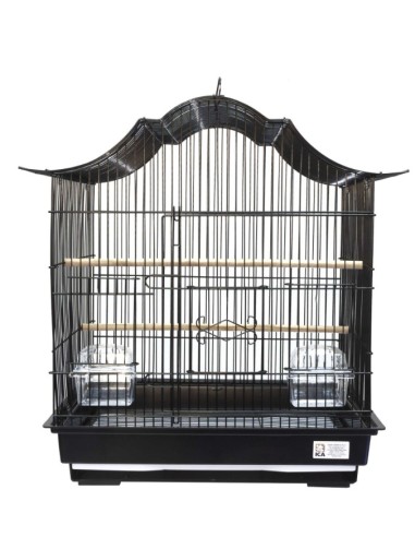 Jaula Trini 1B Negra para Aves y Mascotas Pequeñas | Endanea Mascotas