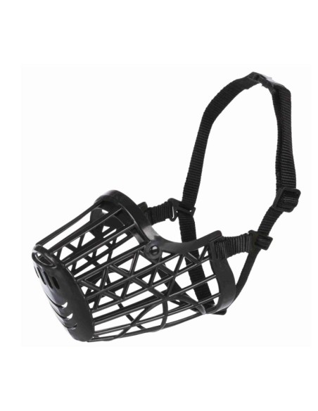 Bozal Plast Cinta Nylon Negro L 32 cm para Perros Grandes Endanea Mascotas