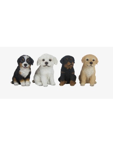 Figura Cachorro Sentado Decorativa Resistente para Jardín y Hogar