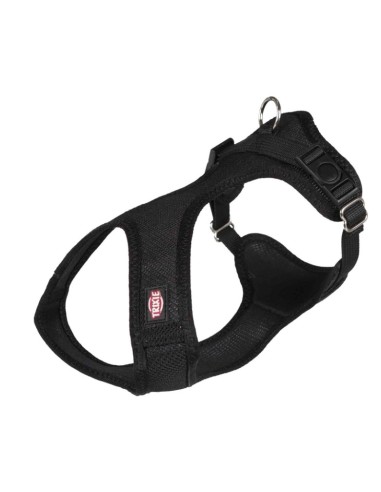 Arnés Suave XXS-XS Negro para perros pequeños y cachorros cómodo y ajustable