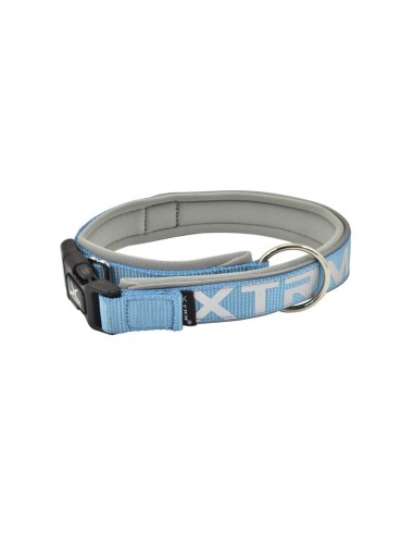 Collar X-TRM Neon Flash Azul 25mmx45-55cm | Seguridad y Visibilidad para Perros Medianos
