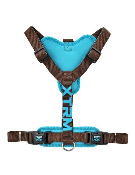 Arnés X-TRM Cronos Neon Flash Marrón 15mmx35-60cm | Cómodo y Seguro para Perros Medianos