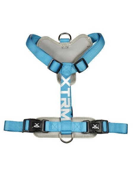 Arnés X/TRM Cronos Neon Flash Azul 20mmx46-75cm | Arnés Ajustable para Perros Medianos