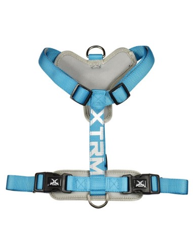 Arnés X-TRM Cronos Neon Flash Azul 15mmx35-60cm | Arnés Seguro para Perros Medianos