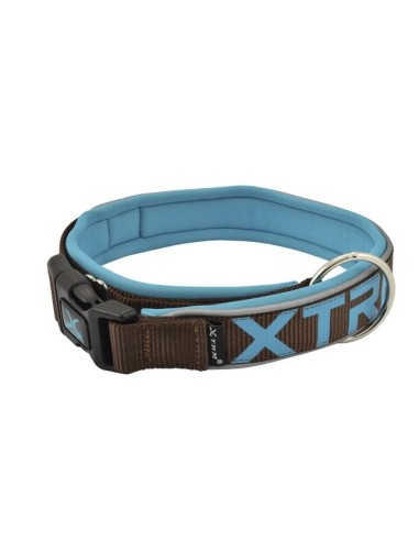 Collar X-TRM Neon Flash Marrón 15mmx28-35cm | Seguridad y Estilo para Perros Medianos