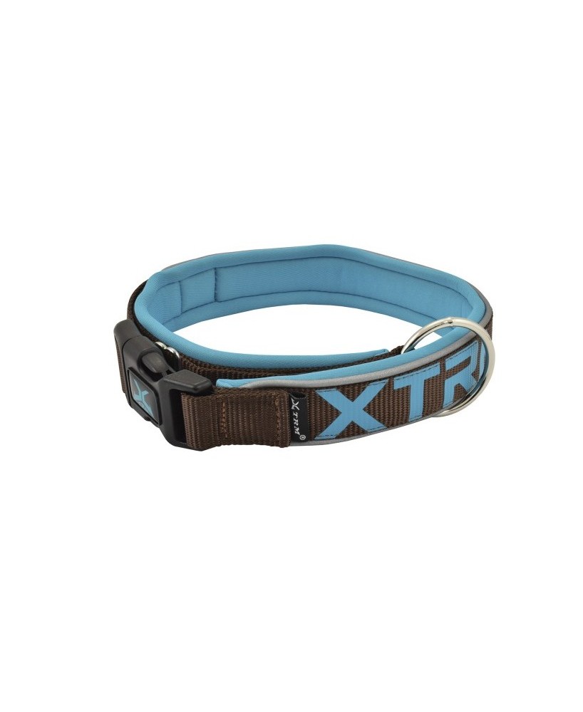 Collar X-TRM Neon Flash Marrón 20mmx35-45cm - Ajustable y Seguro para Perros | Endanea Mascotas