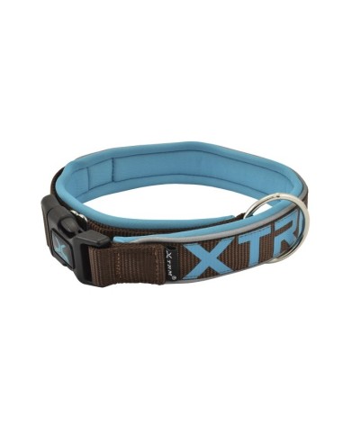 Collar X-TRM Neon Flash Marrón 38mmx50-70cm  Seguro, Ajustable y Visible para Perros Medianos y Grandes