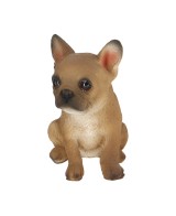 Figura Cachorro Perro Sentado decoración realista para hogar y jardín