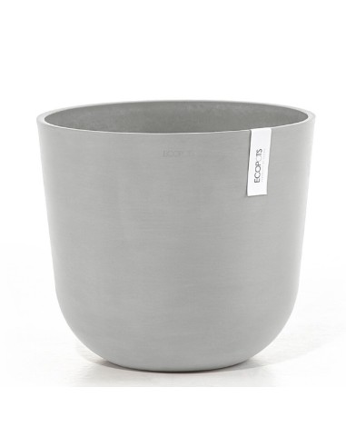 Tiesto Oslo 35 White Grey  Macetero Elegante y Resistente para Jardín y Terraza

