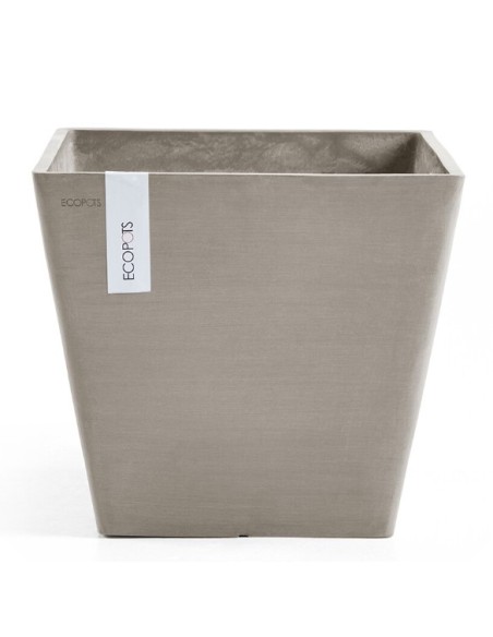Tiesto ROTERDAM 30 Taupe  Maceta Moderna y Resistente para Plantas Medianas

