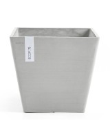 Tiesto ROTERDAM 30 White Grey  Maceta Moderna y Resistente para Interior y Exterior

