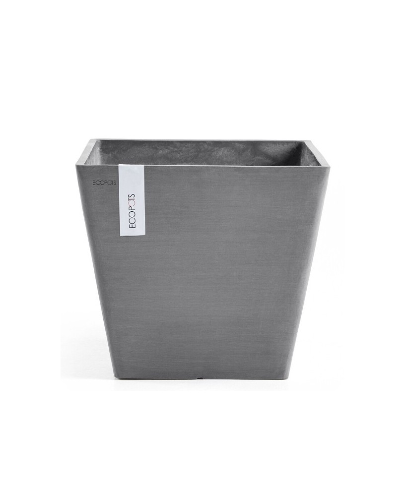 Tiesto ROTTERDAM 50 Grey  Maceta Moderna, Resistente y Elegante para Jardín e Interior

