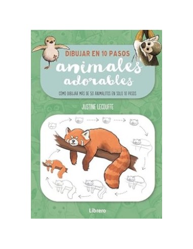 Libro Dibujar en 10 Pasos Animales Adorables guía paso a paso para principiantes en Endanea Garden
