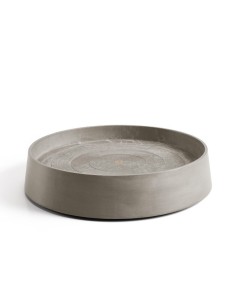 Jardinera con ruedas SAUCER WHEELS 40 TAUPE | Diseño elegante | Endanea Garden

