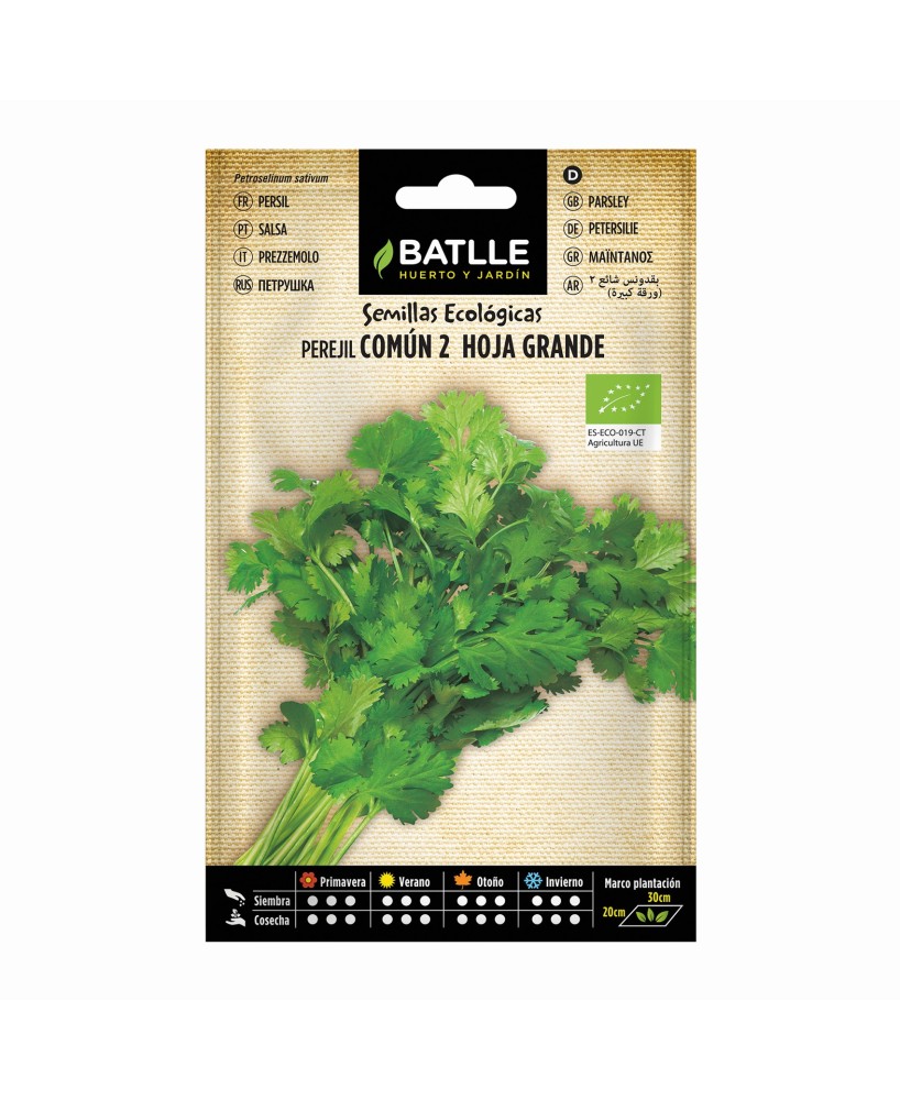 Semilla Eco Perejil Común Hoja Grande Batlle  Cultivo Ecológico y Fácil | Endanea Garden

