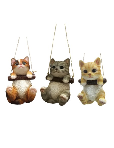 Figura Gatito Colgando Decorativa para Hogar y Jardín