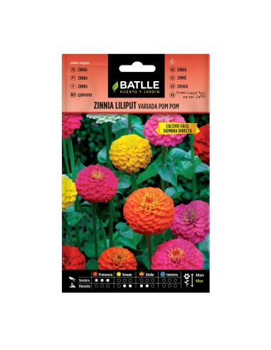 SEMILLA ZINNIA LILIPUT VARIADA BATLLE