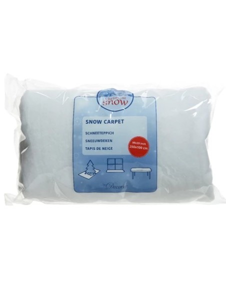 ALFOMBRA DE NIEVE 250X100CM BLANCO