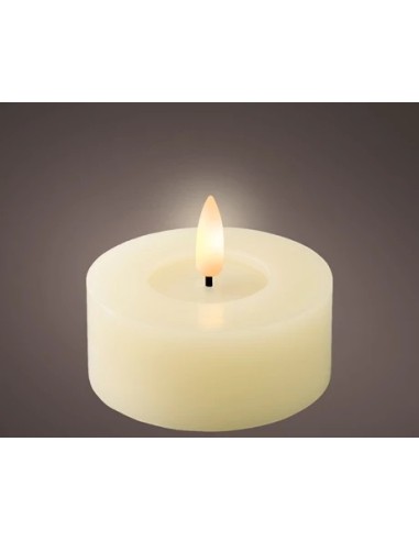 VELA LED CREMA 3CM BLANCO/CALIDO