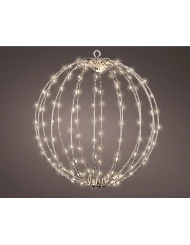 BOLA METAL LED 28CM BLANCO/CALIDO