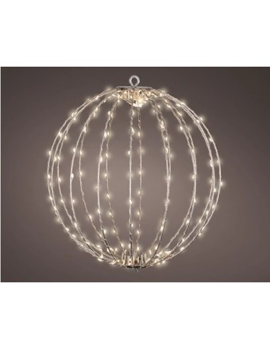 BOLA METAL LED 38CM BLANCO/CALIDO