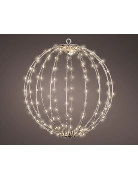 BOLA METAL LED 38CM BLANCO/CALIDO